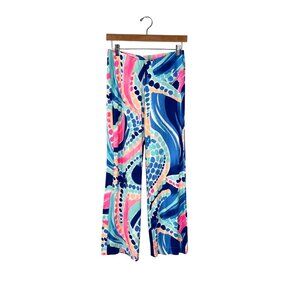 Lilly Pulitzer Georgia May Palazzo Pant Blue Pink Starfish Women's Sz. XS